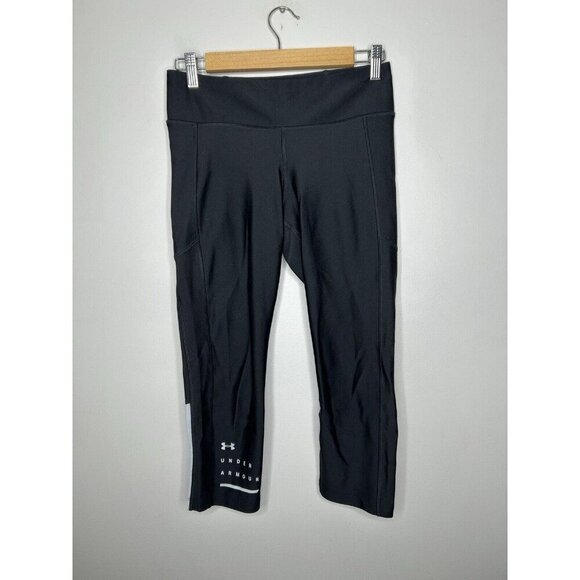 Under Armour Women HeatGear Armour Compression Ankle Crop Black Size Medium - Picture 1 of 8